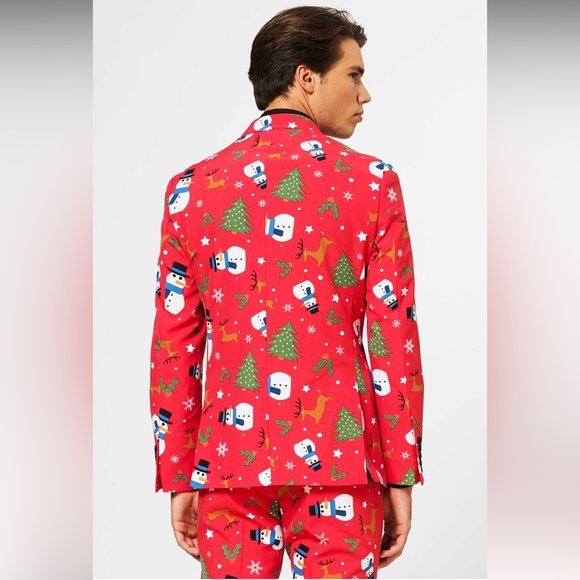 OppoSuits Christmaster 3 piece Suit Blazer, Pants and Tie NWOT - Picture 4 of 17